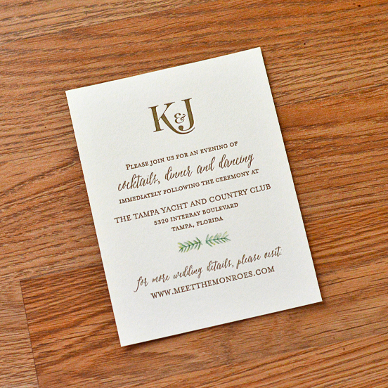 Letterpress Wedding Invitations