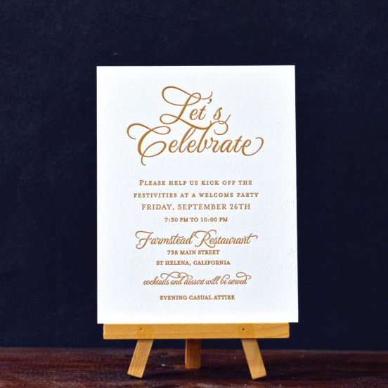 script letterpress wedding invitations