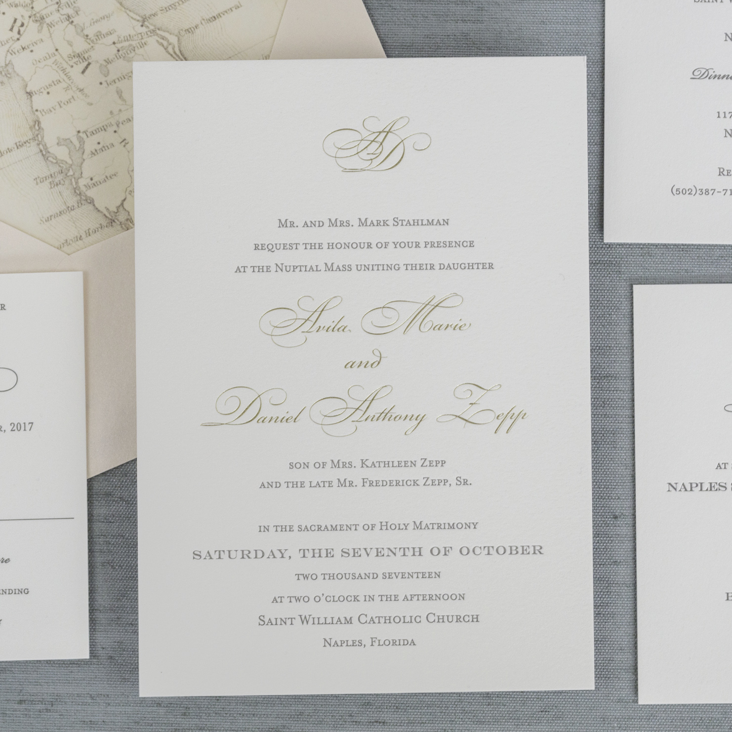 affordable letterpress wedding invitations