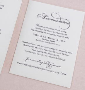 Affordable letterpress wedding invitations