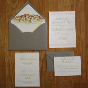 southwestern-themed wedding invitations