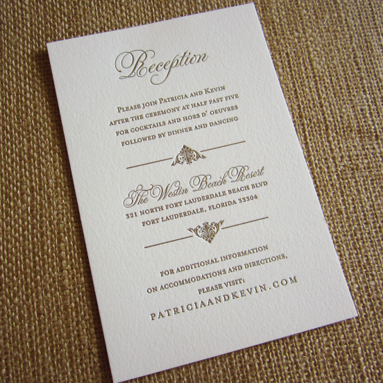 monogram letterpress wedding invitations