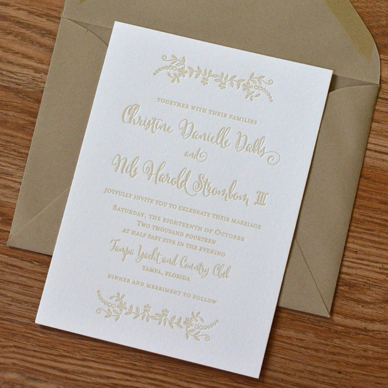 southern-inspired wedding invitation