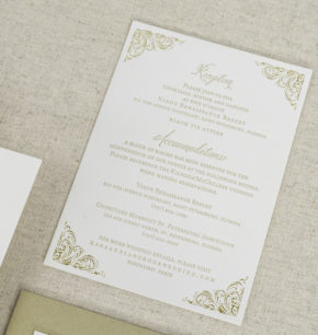 elegant letterpress wedding invitations