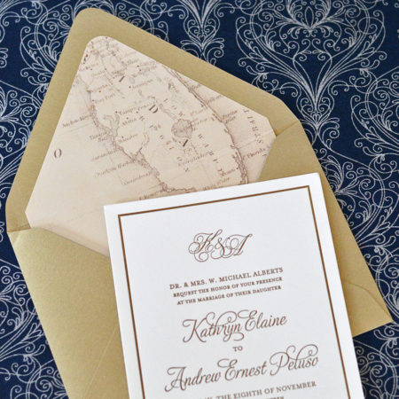 old-florida themed wedding invitations - A&P Designs