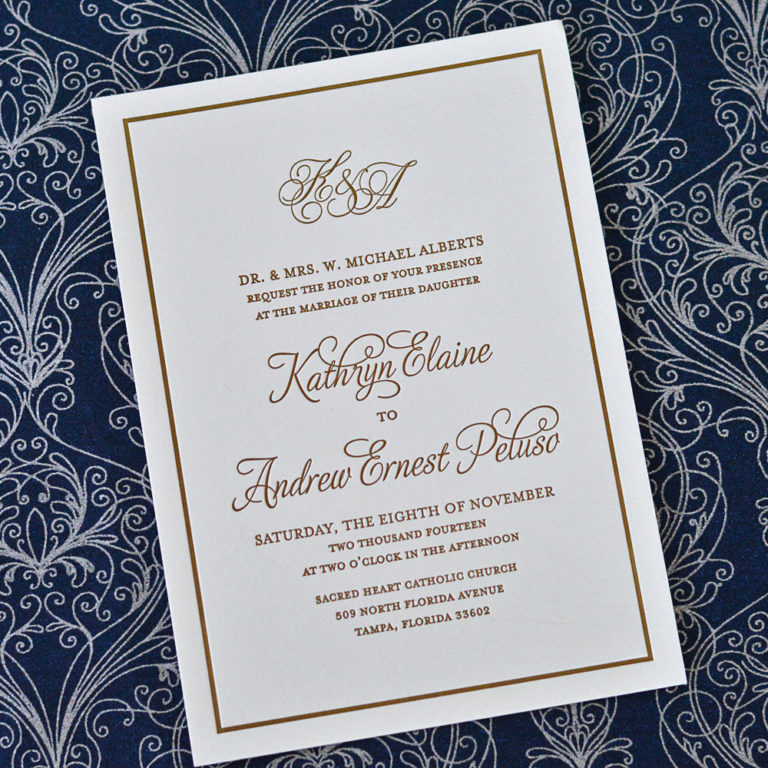 old-florida themed wedding invitations - A&P Designs