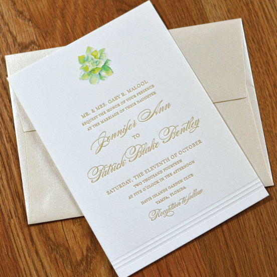 succulent wedding invitations