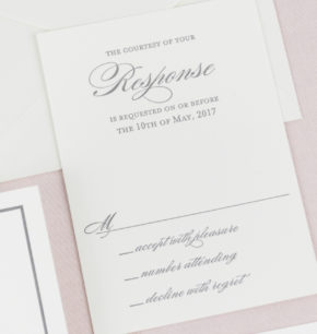 Elegant & Timeless Letterpress Wedding Invitations