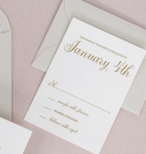 Semi custom modern wedding invitations