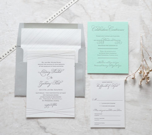 Incorporating your color palette into your wedding invitations