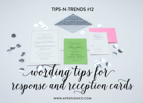 Wording Ideas for Your Reception and Response Cards