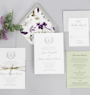 Fall Inspired Letterpress Wedding Invitations