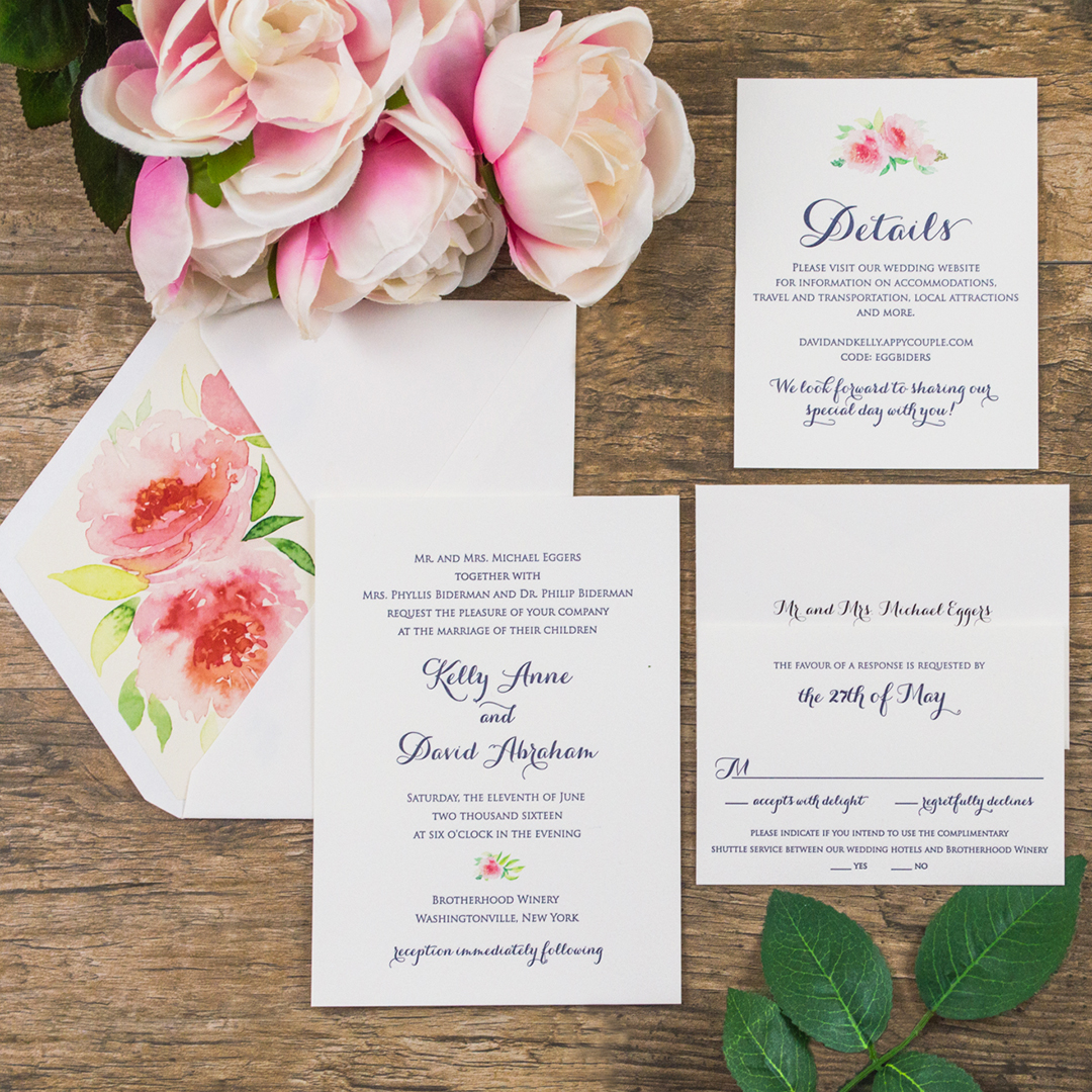 Elegant Floral Wedding Invitations