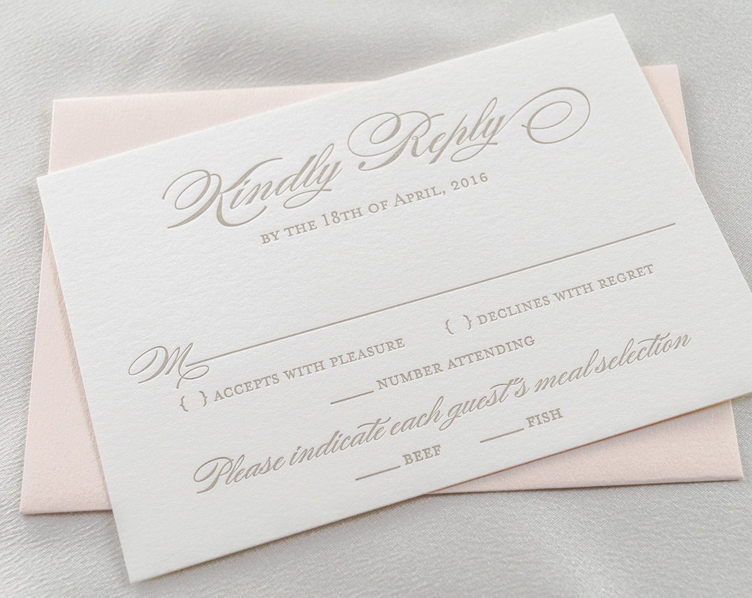 Elegant Letterpress Wedding Invitations