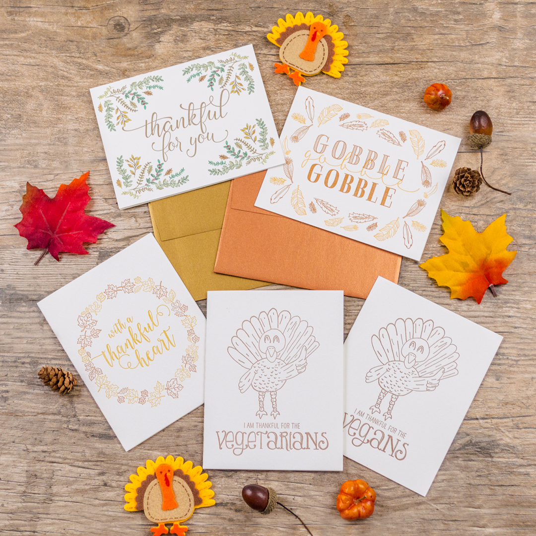 Thanksgiving Letterpress Greeting Cards