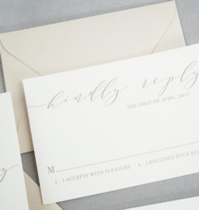 Modern Calligraphy Affordable Letterpress Wedding Invitations