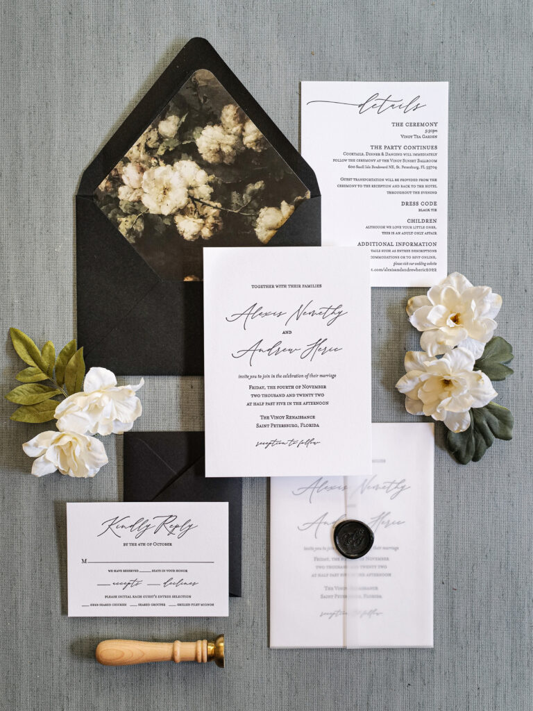 Ap Style Invitation Guide A&P Designs affordable letterpress wedding invitations