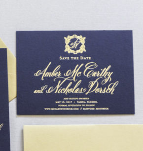 Custom Letterpress Wedding Stationery