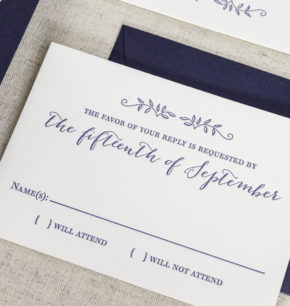 affordable letterpress personalize wedding invitation