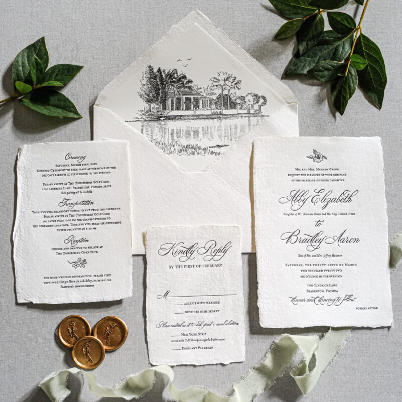 custom wedding invitations tampa bay